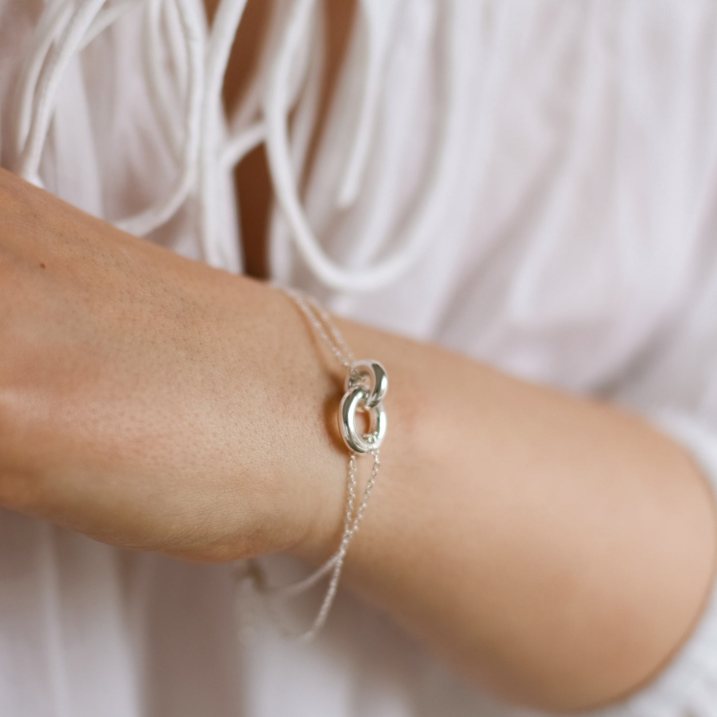 Silver Unity Ring Bracelet