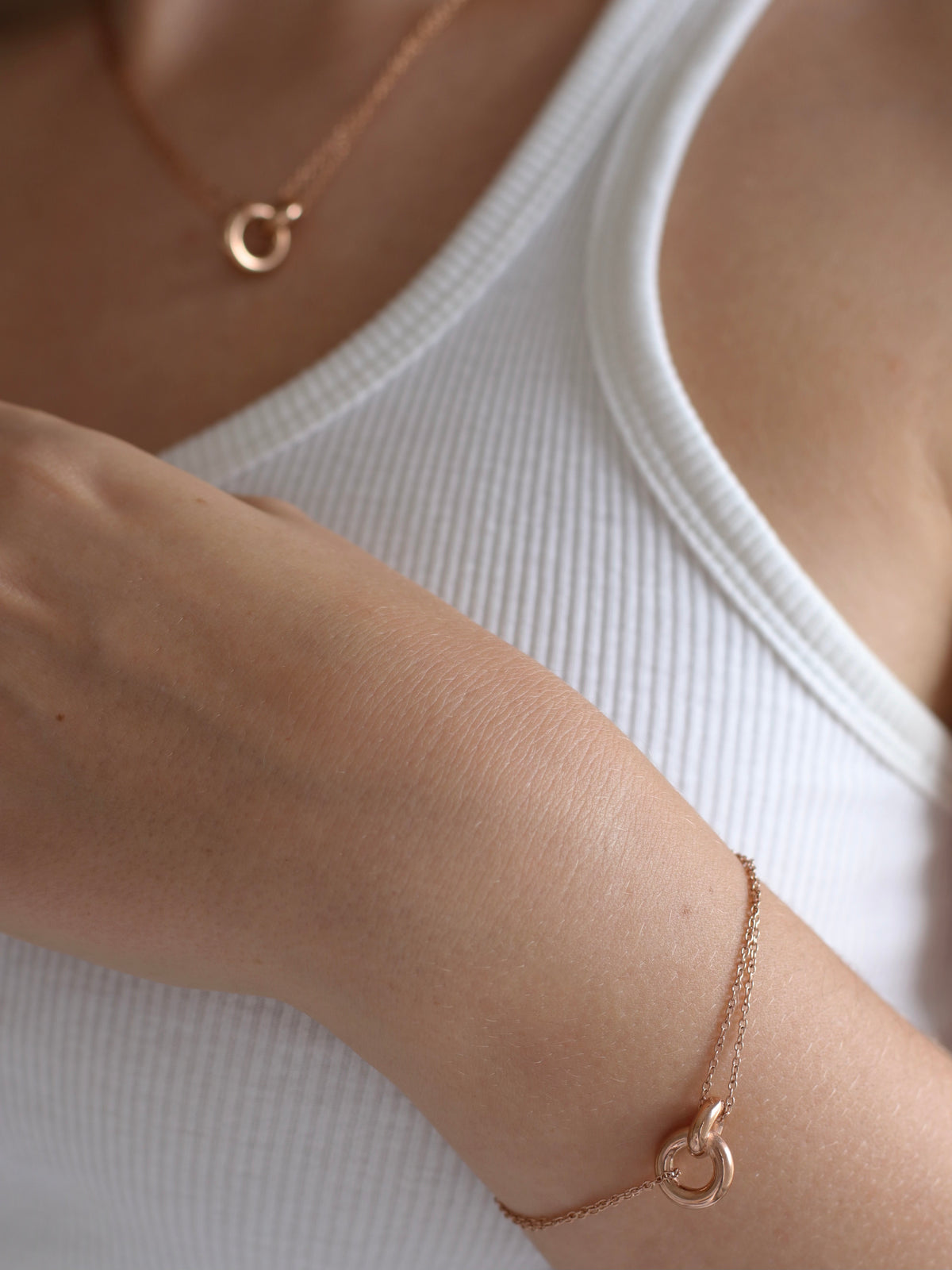 Rose Gold Unity Ring Bracelet