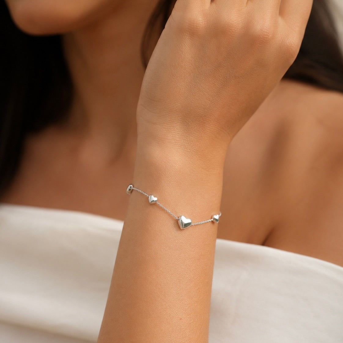Silver Unity Heart Bracelet