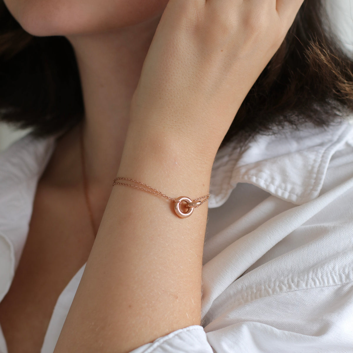 Rose Gold Unity Ring Bracelet