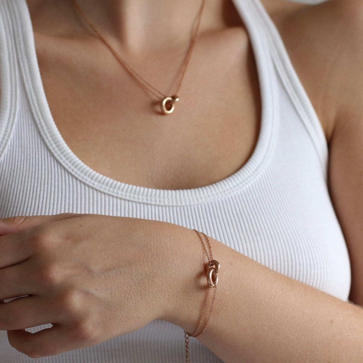 Rose Gold Unity Ring Bracelet