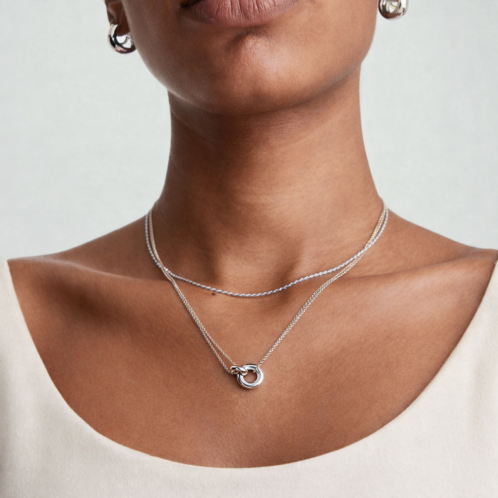 Silver Unity Ring Necklace