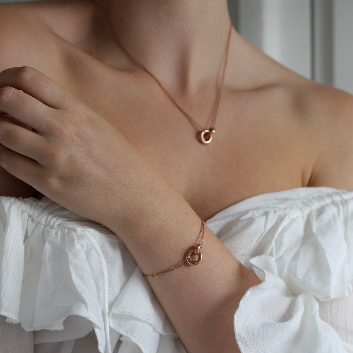 Rose Gold Unity Ring Bracelet