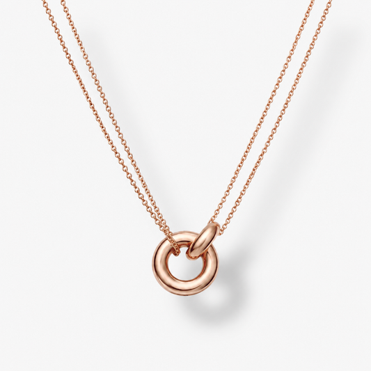 Rose Gold Unity Ring Necklace