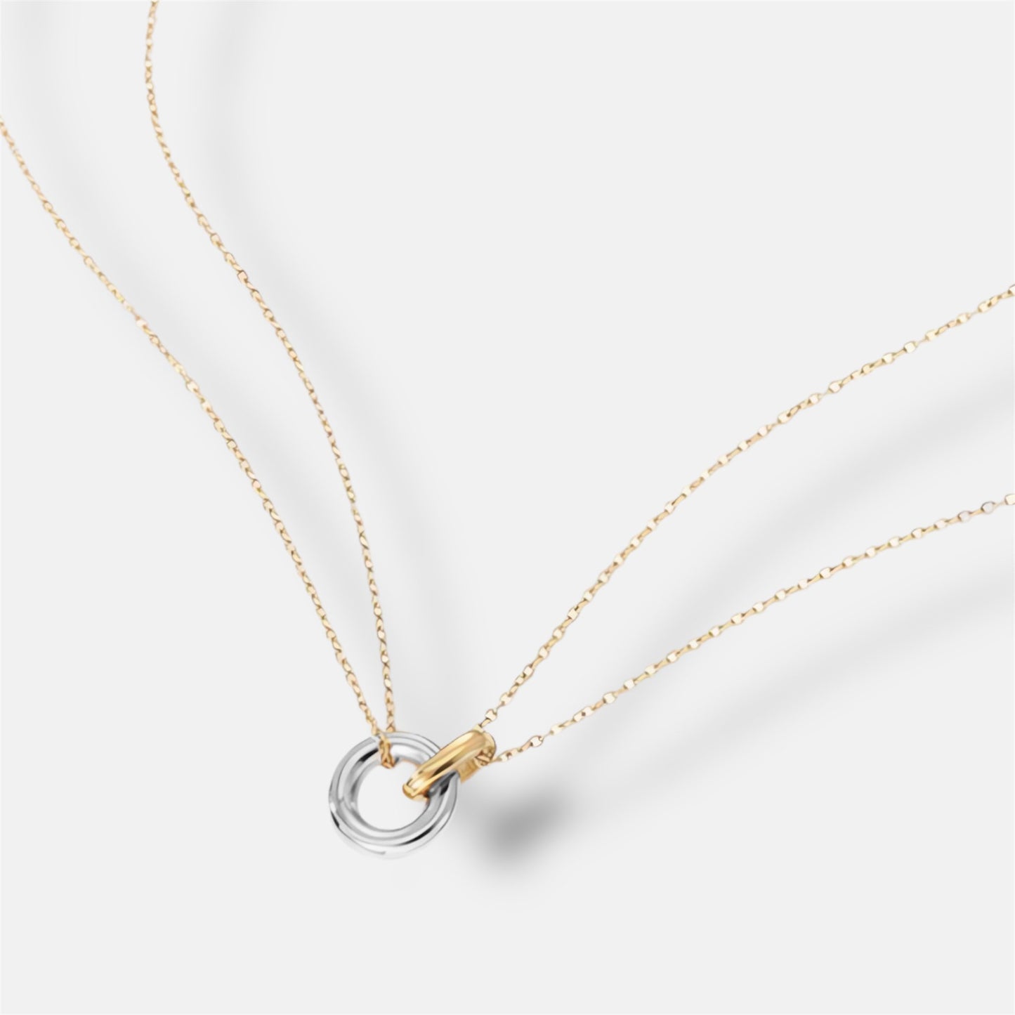 Two-tone Unity Ring Necklace