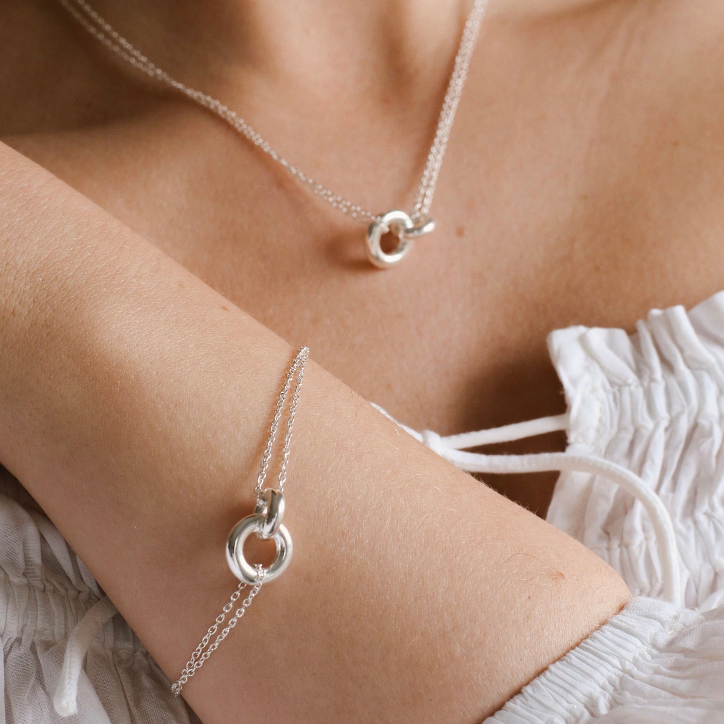 Silver Unity Ring Bracelet