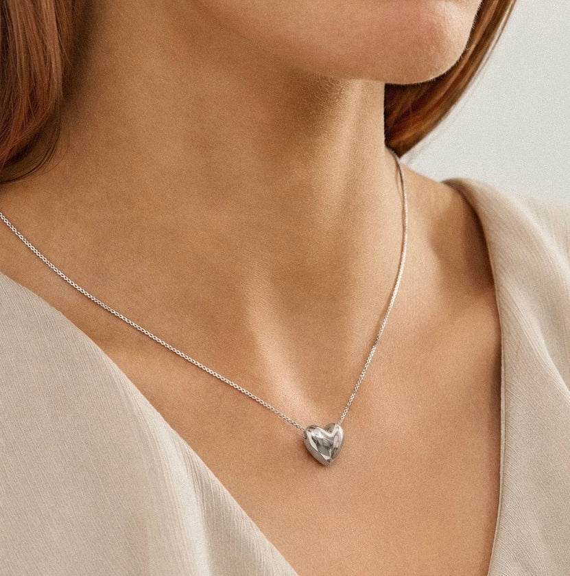 Silver Unity Heart Necklace