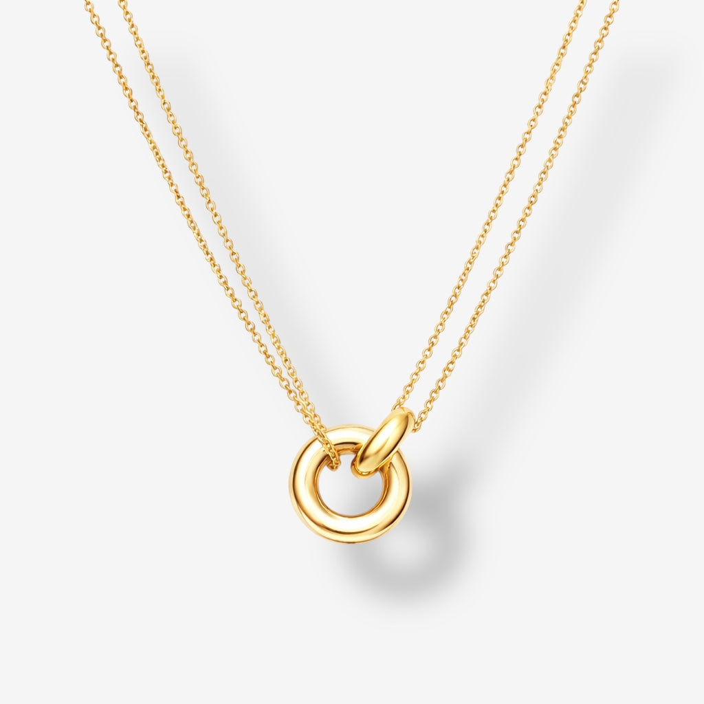 Gold Unity Ring Necklace