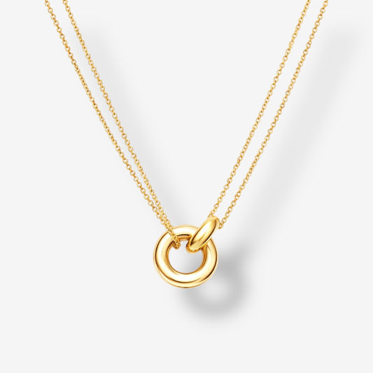 Gold Unity Ring Necklace