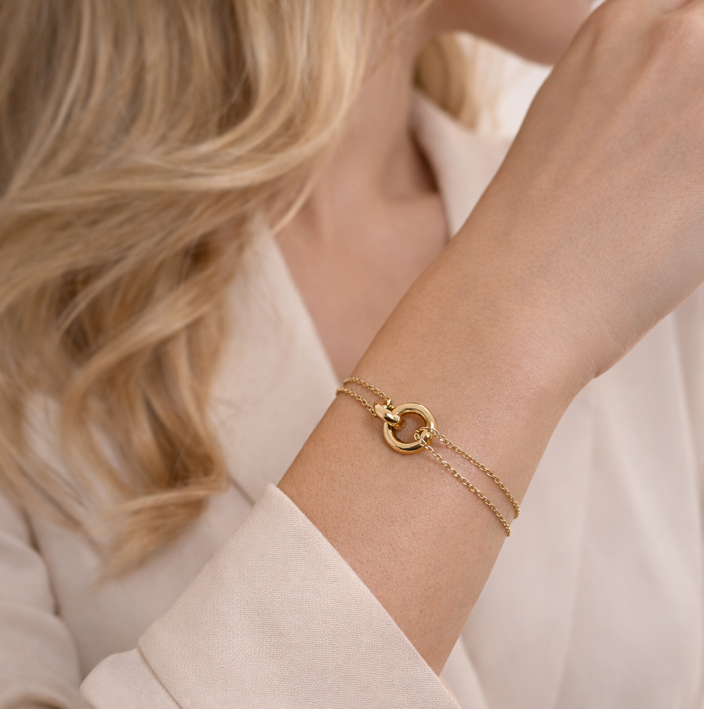Gold Unity Ring Bracelet