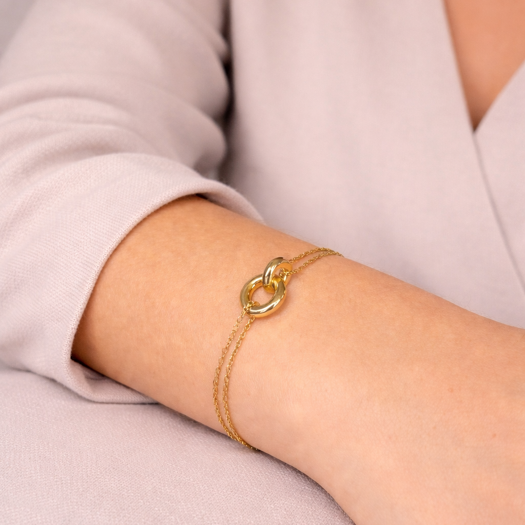 Gold Unity Ring Bracelet