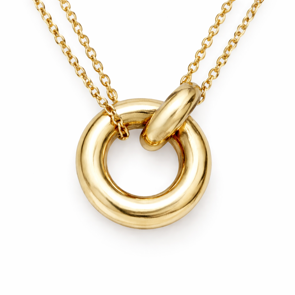 Gold Unity Ring Necklace