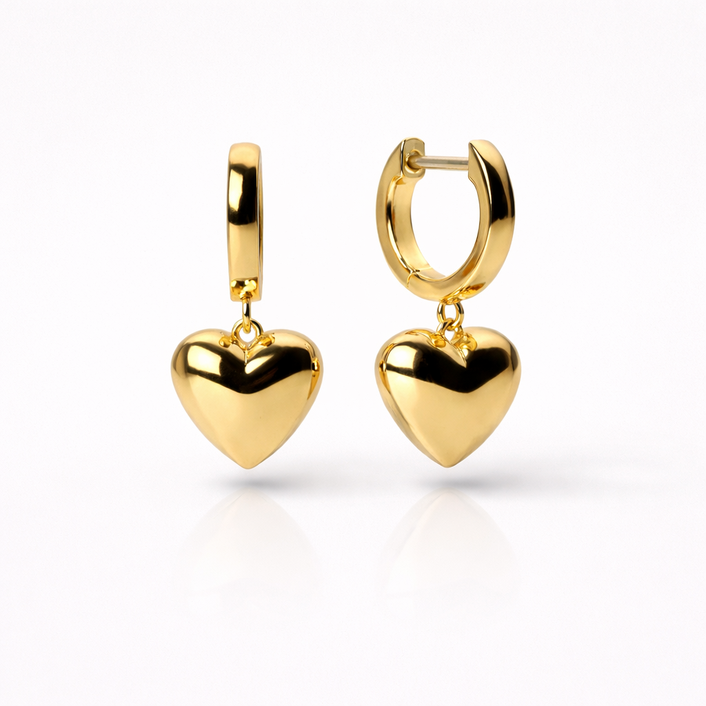 Gold Unity Heart Earrings