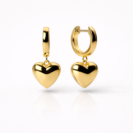 Gold Unity Heart Earrings