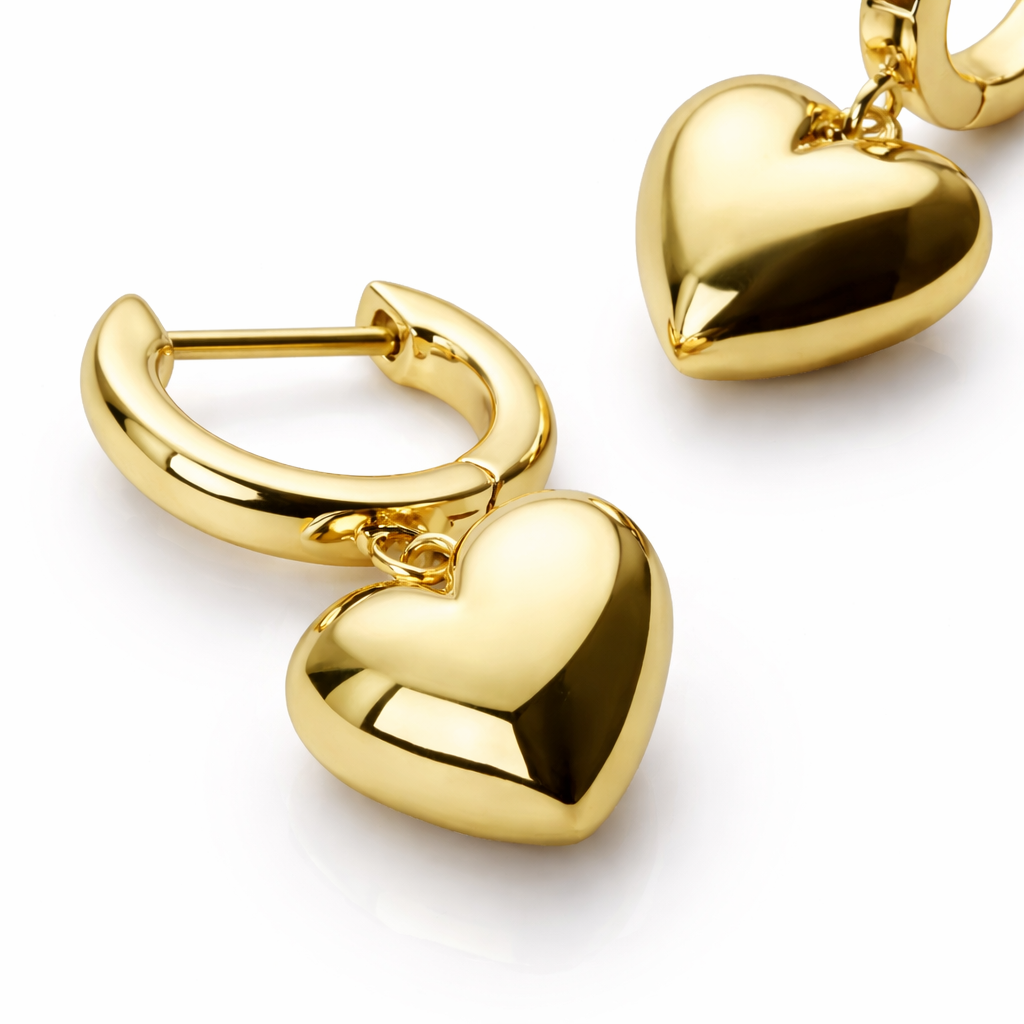 Gold Unity Heart Earrings