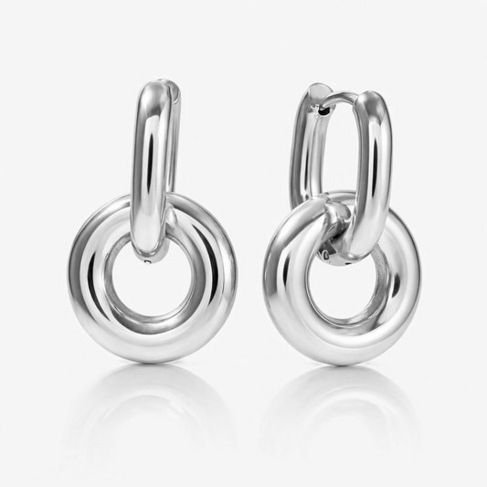 Silver Unity Ring Earrings