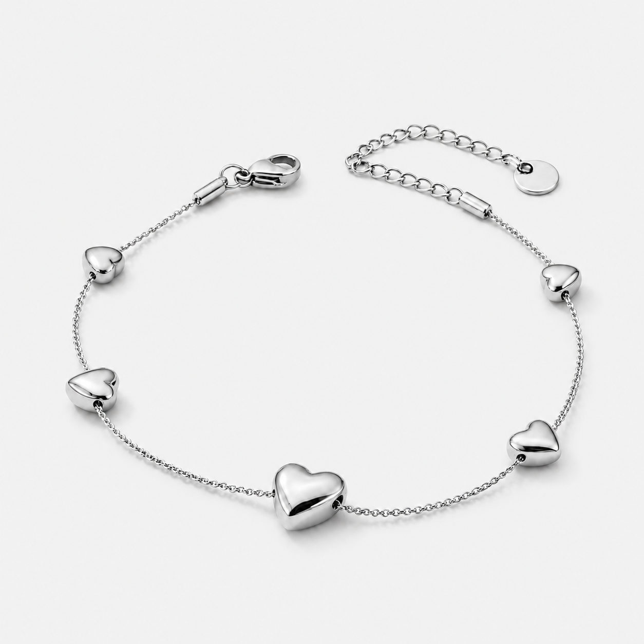 Silver Unity Heart Bracelet