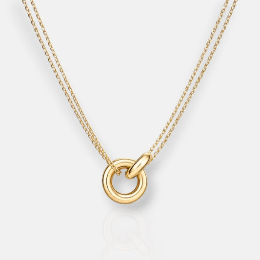 Gold Unity Ring Necklace
