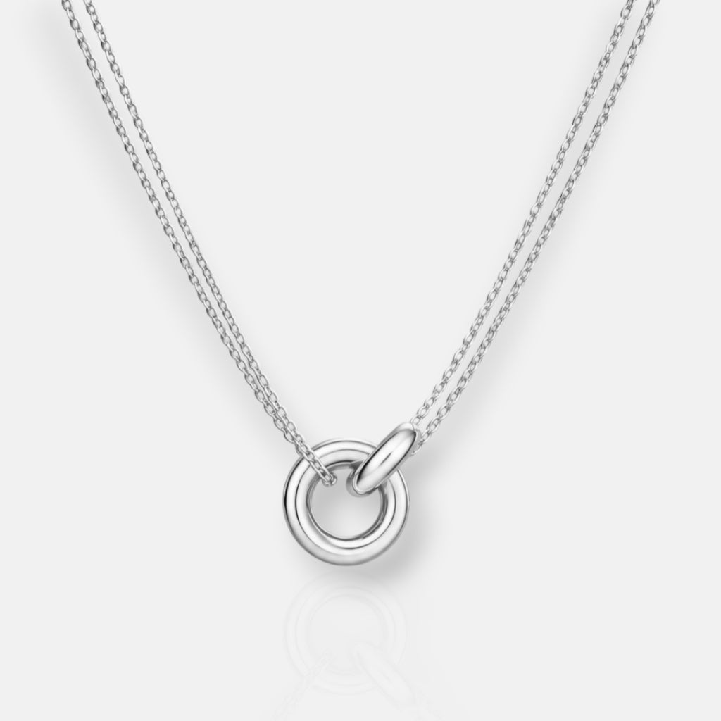 Silver Unity Ring Necklace