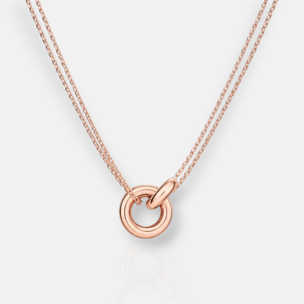 Rose Gold Unity Ring Necklace