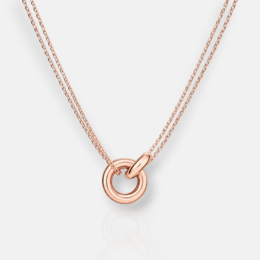 Rose Gold Unity Ring Necklace