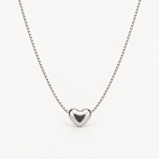 Silver Unity Heart Necklace