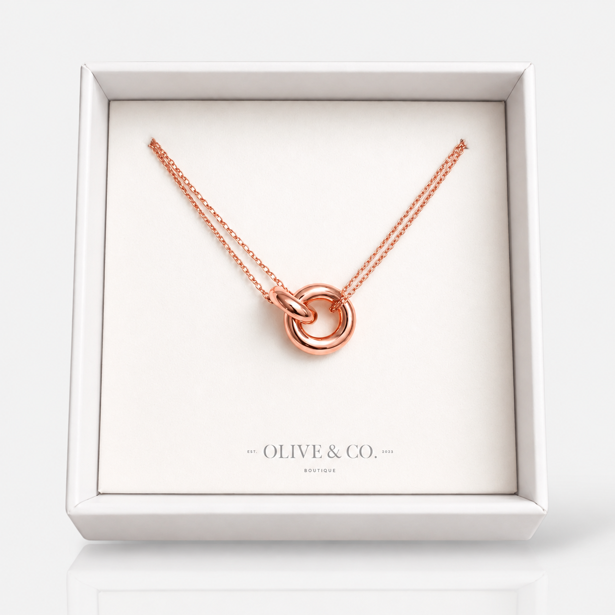 Rose Gold Unity Ring Necklace